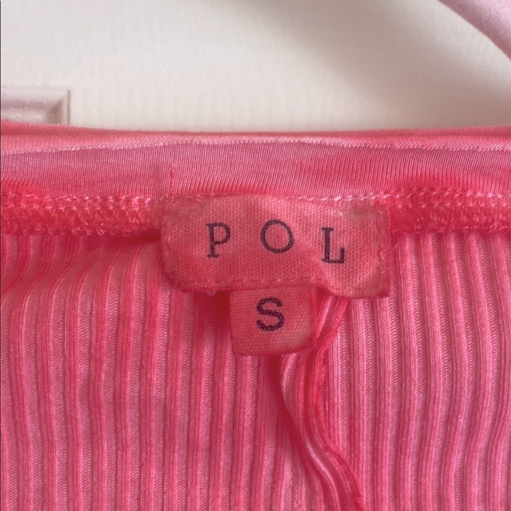 NWOT POL  Pink Long Sleeve  Blouse,Size S - Picture 4 of 5
